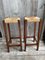 Vintage Straw Stools, Set of 2, Image 1