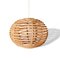 Large Mid-Century Portuguese Modern Beige Bamboo Hanging Lamp, 1960s 3