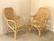 Armchairs in Bamboo and Vienna Straw, 1970s, Set of 2 1