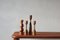 Skandinavische Kerzenhalter aus Holz im 4er Set 1