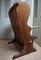 Brutalist Wabi Sabi Hand-Crafted Oak High Back Wingback Armchair, 1930s, Image 4