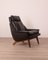 Vintage Danish Black Leather Armchair by Illum Wikkelsø, 1960s 2