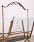 Vintage Golden Brass and Glass Magazine Rack from Maison Baguès 5