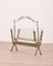 Vintage Golden Brass and Glass Magazine Rack from Maison Baguès 1