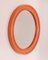 Miroir Mural Vintage avec Cadre en Plastique Orange par Carrara Matta, 1960s 2