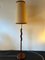 Lámpara de pie francesa Mid-Century de teca y latón, años 50, Imagen 6