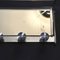 Perchero francés Art Déco cromado con espejo, años 40, Imagen 4