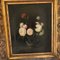 Federico González, Still Lifes with Flowers, 19th Century, Oil on Canvas Paintings, Framed, Set of 2 3