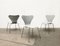 Sedie nr. 3107 vintage di Arne Jacobsen per Fritz Hansen, Danimarca, set di 3, Immagine 3