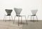 Sedie nr. 3107 vintage di Arne Jacobsen per Fritz Hansen, Danimarca, set di 3, Immagine 20