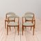 Teak and Gray Wool Model 31 Chairs and Table by Kai Kristiansen from Schou Andersen, 1960s, Set of 4 1