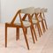 Teak and Gray Wool Model 31 Chairs and Table by Kai Kristiansen from Schou Andersen, 1960s, Set of 4 12