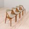 Teak and Gray Wool Model 31 Chairs and Table by Kai Kristiansen from Schou Andersen, 1960s, Set of 4 4
