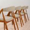 Teak and Gray Wool Model 31 Chairs and Table by Kai Kristiansen from Schou Andersen, 1960s, Set of 4 13