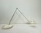 Postmodern Desk Lamp on Cast Iron Foot with Baseball Cap Lampshade, 1970s, Image 1