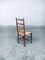 Juego de sillas de comedor belgas rústicas hechas a mano de roble y junco, años 50. Juego de 6, Imagen 9