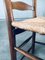 Juego de sillas de comedor belgas rústicas hechas a mano de roble y junco, años 50. Juego de 6, Imagen 2