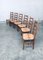 Belgian Rustic Handcrafted Dining Chair Set in Oak and Rush, 1950s, Set of 6 22