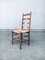 Juego de sillas de comedor belgas rústicas hechas a mano de roble y junco, años 50. Juego de 6, Imagen 13
