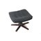 Fauteuil Ajustable Vintage en Cuir Noir avec Repose-Pieds, Danemark, 1970s, Set de 2 4