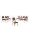 Beech Dining Chairs, Italy, 1950s, Set of 8 1
