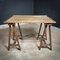 Wooden Watchmaker's Atelier Studio Table on Trestles, 1920 1