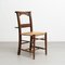 Rustikaler traditioneller Stuhl aus Holz & Rattan, 1940er 2