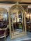 Espejo estilo francés grande con marco tallado y dorado, Imagen 1