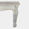 Large Antique French Louis XV Fireplace in Carrara Marble, 1850 7