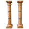 Pedestales italianos de mármol Rossa Verona, 1920. Juego de 2, Imagen 1