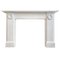 Antique Regency Statuary Fireplace Mantel in White Marble 1