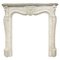 Carrara Marble Louis Xv Style Antique Fireplace Mantel, 1850 1