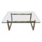 Vintage Coffee Table in Chrome and Brass by Peter Ghyczy, 1980, Image 1