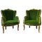 French Bergère Louis XV Style Chairs in Faux Grass, 1950, Set of 2, Image 1