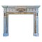Large Georgian Style Fireplace Mantel in Statuary and Bluejohn Marble 1
