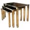 Gold Plated Nesting Tables from Belgo Chrome, 1970, Set of 3 1