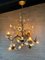 Vintage Chandelier in Wrought Iron and Gold Gilt 8