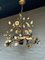 Vintage Chandelier in Wrought Iron and Gold Gilt, Image 2