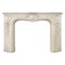 Large Antique French Rococo Fireplace Mantel in White Marble, 1840 1