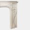 Large Antique French Rococo Fireplace Mantel in White Marble, 1840 5