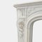 Large Antique French Rococo Fireplace Mantel in White Marble, 1840, Image 3