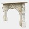 Antique Italian Statuary Baroque Style Fireplace Mantel in White Marble, 1850 3