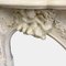 Antique Italian Statuary Baroque Style Fireplace Mantel in White Marble, 1850 5