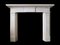 Antique Statuary Fireplace in White Marble, 1810 3