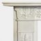 Antique English Regency Statuary Fireplace Mantel in White Marble, 1820, Image 2