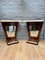 Italian Mirrored and Lacquered Goatskin Console Tables, 1950, Set of 2 3