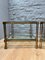 French Patinated Brass Two Tiered Side Tables, 1980, Set of 2 11