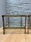 French Patinated Brass Two Tiered Side Tables, 1980, Set of 2, Image 11