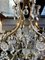 Antique French Cage Chandelier in Brass and Crystal, 1890 8