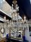 Antique French Cage Chandelier in Brass and Crystal, 1890 2